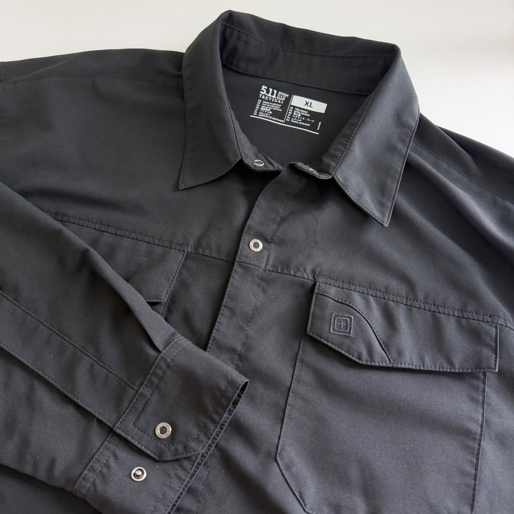5.11 Tactical Freedom Flex Long Sleeve Button Down Black Men's XL outdoor